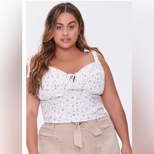 NWT Sz 2X Floral Sweetheart Tank Top